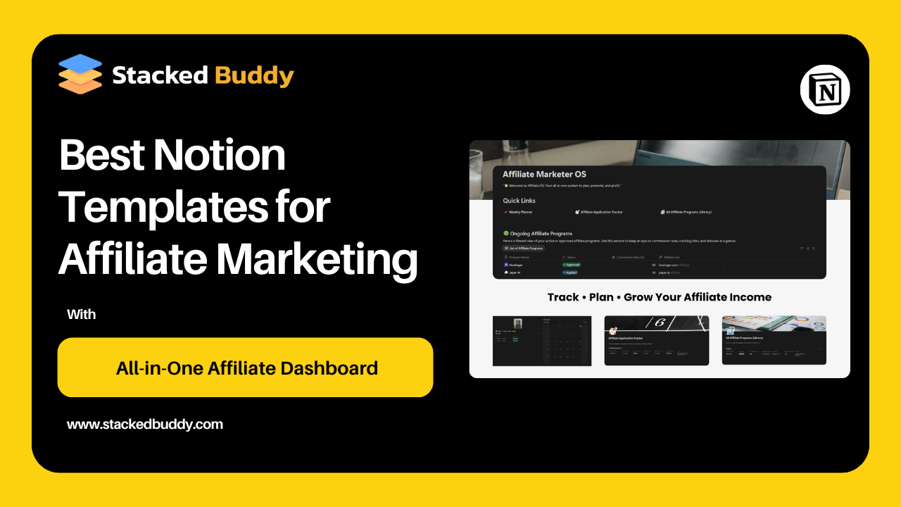 Best Notion Template for affiliate marketers